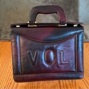Vol Vintage Brown Briefcase Purse